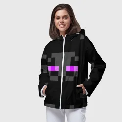 Женская ветровка 3D Minecraft Enderman face - фото 2
