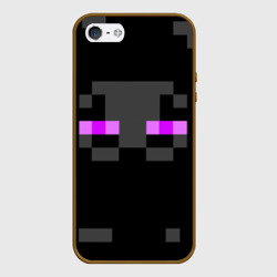 Чехол для iPhone 5/5S матовый Minecraft Enderman face