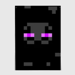 Постер Minecraft Enderman face