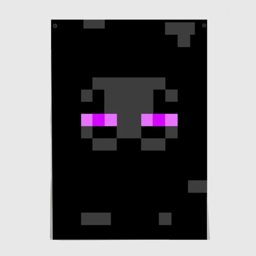 Постер Minecraft Enderman face