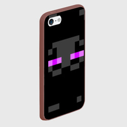 Чехол для iPhone 5/5S матовый Minecraft Enderman face - фото 2