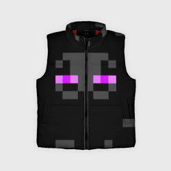 Детский жилет утепленный 3D Minecraft Enderman face