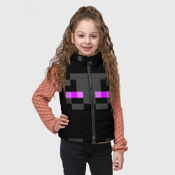 Детский жилет утепленный 3D Minecraft Enderman face - фото 2