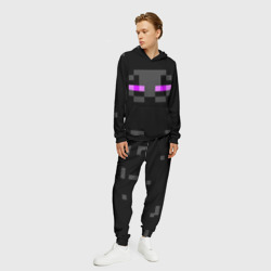 Мужской костюм с толстовкой 3D Minecraft Enderman face - фото 2