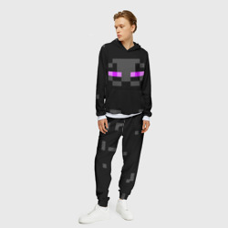 Мужской костюм с толстовкой 3D Minecraft Enderman face - фото 2
