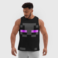 Мужская спортивная майка 3D Minecraft Enderman face - фото 2