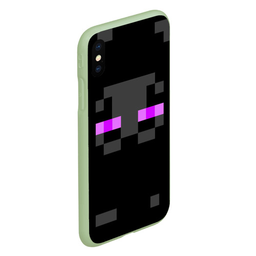 Чехол для iPhone XS Max матовый MINECRAFT , цвет салатовый - фото 3