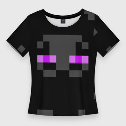Женская футболка 3D Slim Minecraft Enderman face