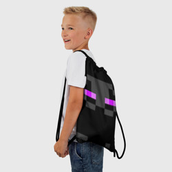 Рюкзак-мешок 3D Minecraft Enderman face - фото 2