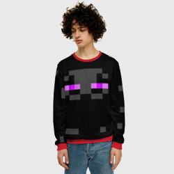 Мужской свитшот 3D Minecraft Enderman face - фото 2