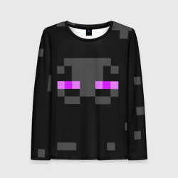 Женский лонгслив 3D Minecraft Enderman face
