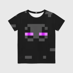 Детская футболка 3D Minecraft Enderman face