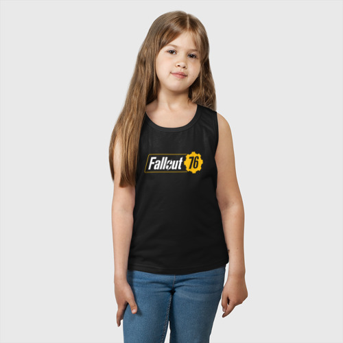 Детская майка хлопок Fallout 76, цвет черный - фото 3
