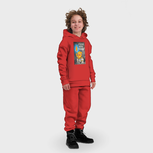 Детский костюм хлопок Oversize Изыди, вирус!, цвет красный - фото 3