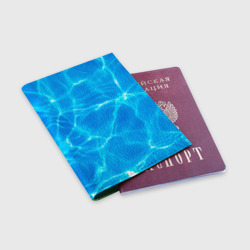 Обложка для паспорта матовая кожа Вода - фото 2