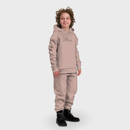 Детский костюм хлопок Oversize Альфред Хичкок, цвет пыльно-розовый - фото 3