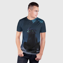 Мужская футболка 3D Slim Беззубик:Ночная Фурия - фото 2