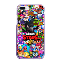 Чехол для iPhone 7Plus/8 Plus матовый Brawl stars: crow - heroes pattern