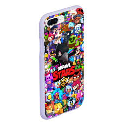 Чехол для iPhone 7Plus/8 Plus матовый Brawl stars: crow - heroes pattern - фото 2