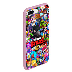 Чехол для iPhone 7Plus/8 Plus матовый Brawl stars: crow - heroes pattern - фото 2