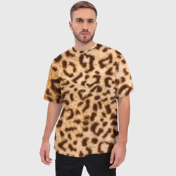 Мужская футболка oversize 3D Леопард - фото 2