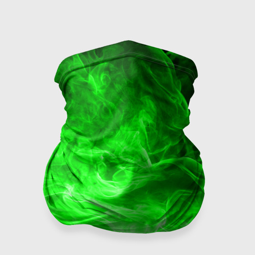 Бандана-труба 3D Огонь green neon, цвет 3D печать