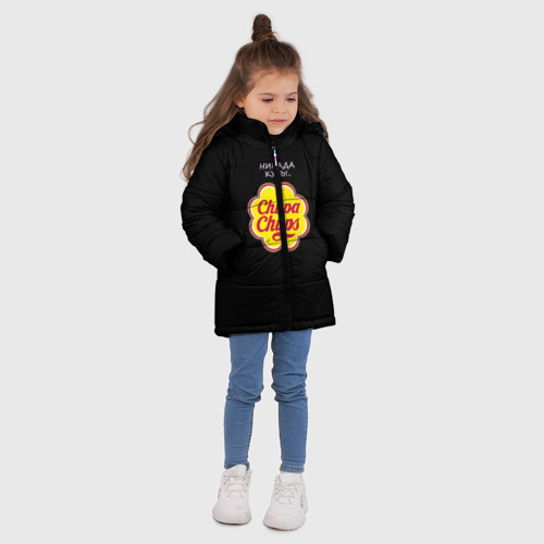 Зимняя куртка для девочек 3D Chupa Chups, цвет черный - фото 5