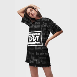 Платье-футболка 3D ДДТ песни DDT song - фото 2