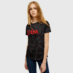 Женская футболка 3D Louna - все песни - фото 2