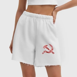 Женские шорты oversize футер хлопок Ахегао СССР - фото 2