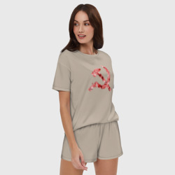 Женская пижама с шортиками хлопок Ахегао СССР - фото 2