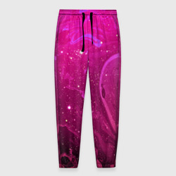 Мужские брюки 3D Розовый космос
