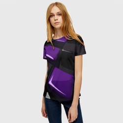 Женская футболка 3D Неоновая геометрия - фото 2