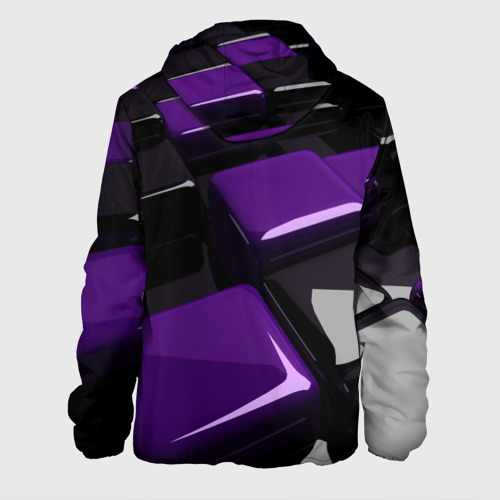 Мужская куртка 3D Неоновая геометрия, цвет 3D печать - фото 2