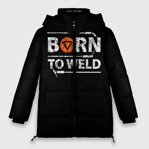Женская зимняя куртка Oversize Рожден для сварки, цвет черный