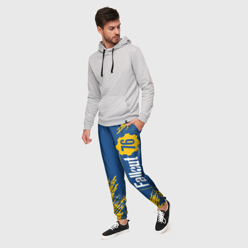 Мужские брюки 3D с принтом FALLOUT76, фото на моделе #1