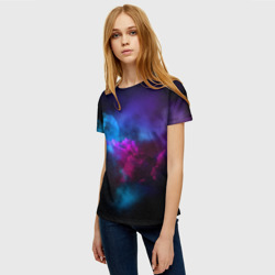 Женская футболка 3D Неон космос - фото 2