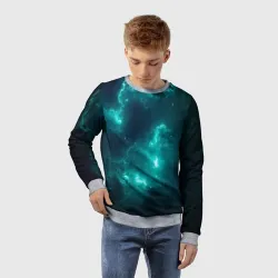 Детский свитшот 3D Неоновый космос neon space - фото 2