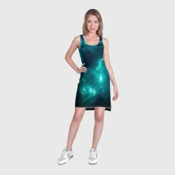 Платье-майка 3D Неоновый космос neon space - фото 2