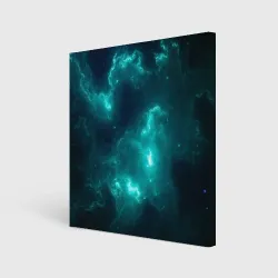 Холст квадратный Неоновый космос neon space