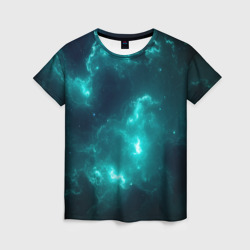 Женская футболка 3D Неоновый космос neon space