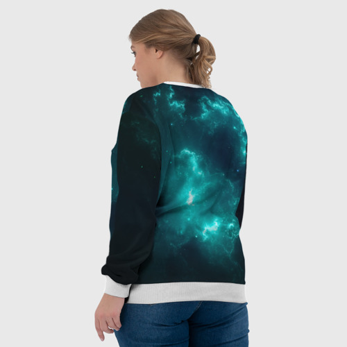 Женский свитшот 3D Неоновый космос neon space, цвет 3D печать - фото 7