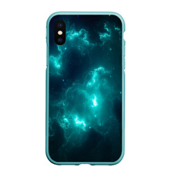 Чехол для iPhone XS Max матовый Неоновый космос neon space