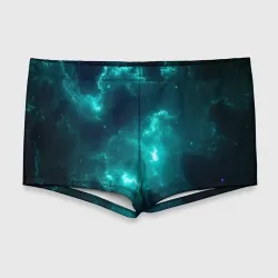 Мужские купальные плавки 3D Неоновый космос neon space