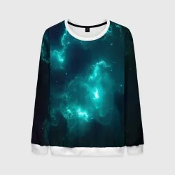 Мужской свитшот 3D Неоновый космос neon space