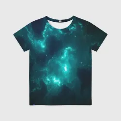 Детская футболка 3D Неоновый космос neon space