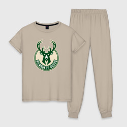 Женская пижама хлопок Milwaukee Bucks 1