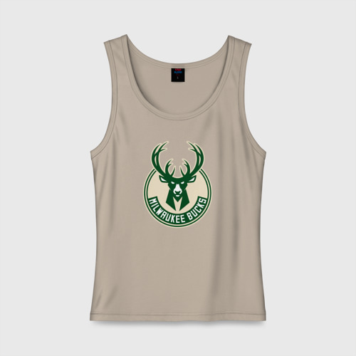 Женская майка хлопок Milwaukee Bucks 1, цвет миндальный