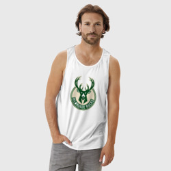 Мужская майка хлопок Milwaukee Bucks 1 - фото 2