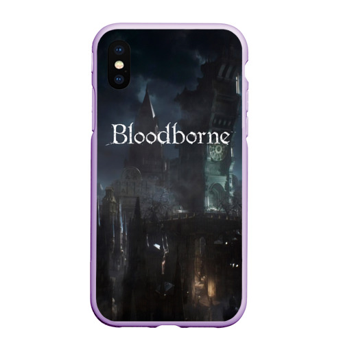 Чехол для iPhone XS Max матовый Bloodborne, цвет сиреневый